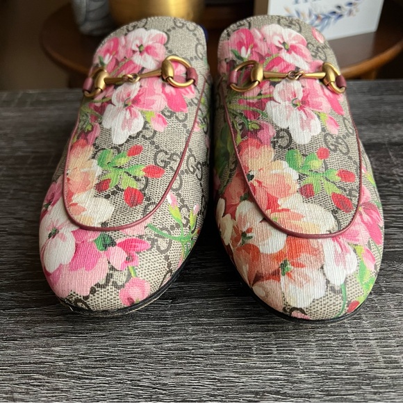 Gucci Princetown Bloom Floral Horsebit Slide Mules EU39 - Picture 3 of 12